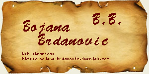 Bojana Brdanović vizit kartica